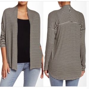 Splendid Balmar Black & Tan Striped Cardigan, Size Small